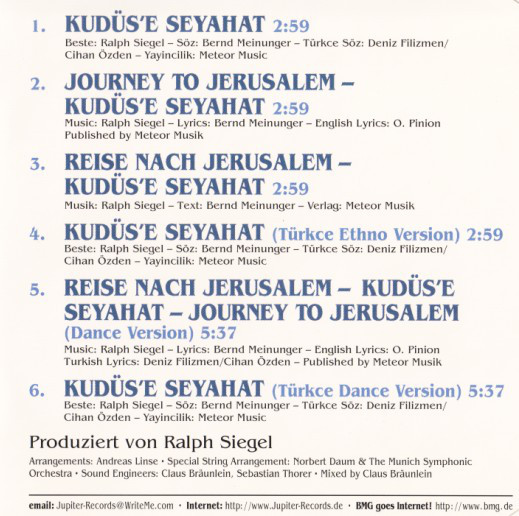 Eurovision Song Contest 1999; Suerpriz  Reise Nach Jerusalem : Back
